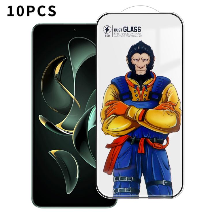 For Redmi K60 Ultra 10pcs Armor Super-Strong 3D Curved 120C Anti-Static High-Aluminum Screen-Printed HD Tempered Glass Film