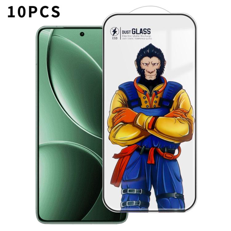 For Redmi K80 10pcs Armor Super-Strong 3D Curved 120C Anti-Static High-Aluminum Screen-Printed HD Tempered Glass Film