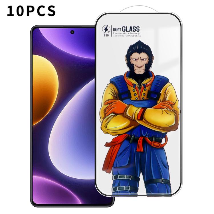 For Redmi Note 12 Turbo 10pcs Armor Super-Strong 3D Curved 120C Anti-Static High-Aluminum Screen-Printed HD Tempered Glass Film