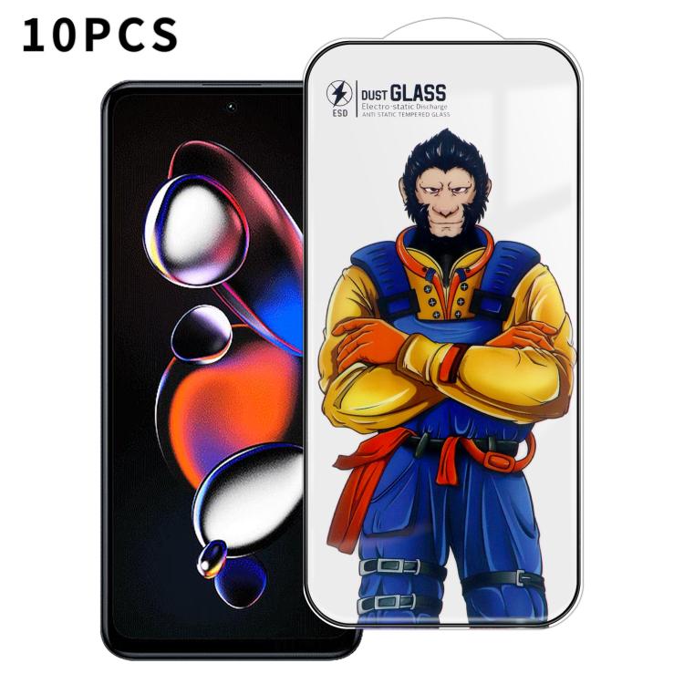 For Redmi Note 12T Pro 10pcs Armor Super-Strong 3D Curved 120C Anti-Static High-Aluminum Screen-Printed HD Tempered Glass Film