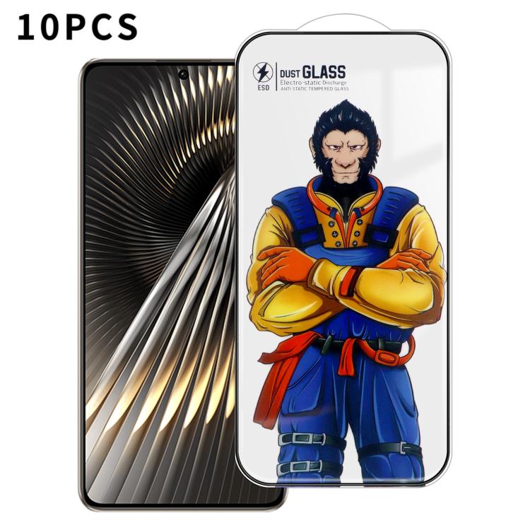 For Redmi Turbo 3 10pcs Armor Super-Strong 3D Curved 120C Anti-Static High-Aluminum Screen-Printed HD Tempered Glass Film