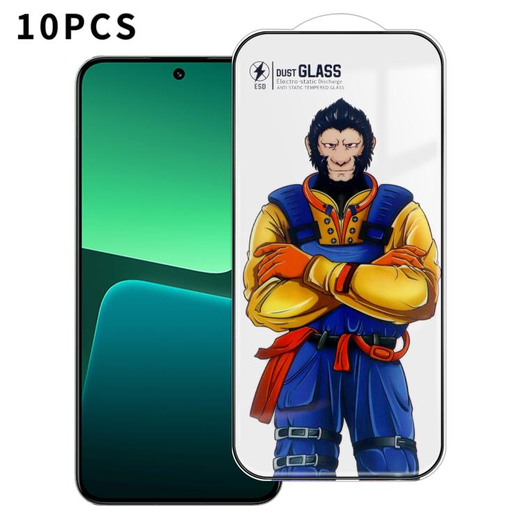 For Xiaomi 13 10pcs Armor Super-Strong 3D Curved 120C Anti-Static High-Aluminum Screen-Printed HD Tempered Glass Film