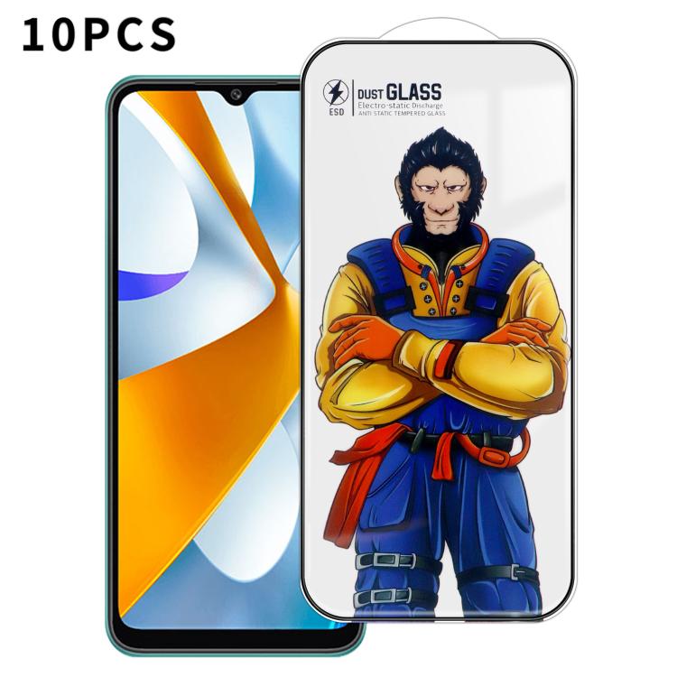 For Xiaomi Poco C40 10pcs Armor Super-Strong 3D Curved 120C Anti-Static High-Aluminum Screen-Printed HD Tempered Glass Film