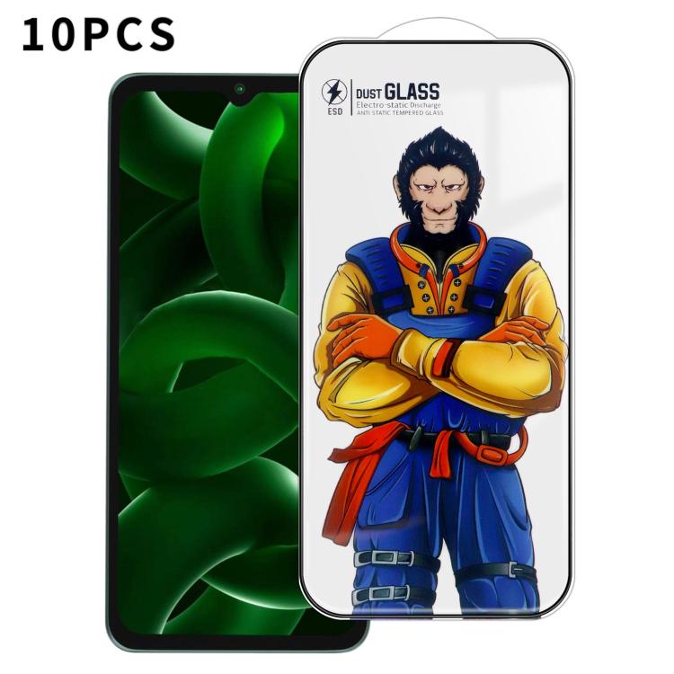 For Xiaomi Poco C55 10pcs Armor Super-Strong 3D Curved 120C Anti-Static High-Aluminum Screen-Printed HD Tempered Glass Film