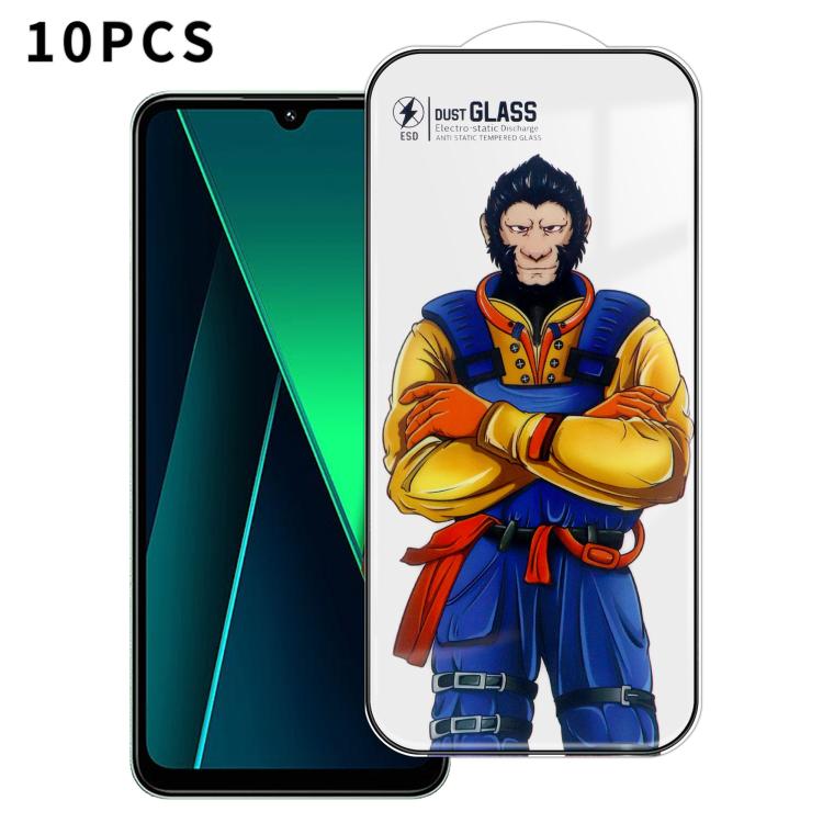 For Xiaomi Poco C75 10pcs Armor Super-Strong 3D Curved 120C Anti-Static High-Aluminum Screen-Printed HD Tempered Glass Film