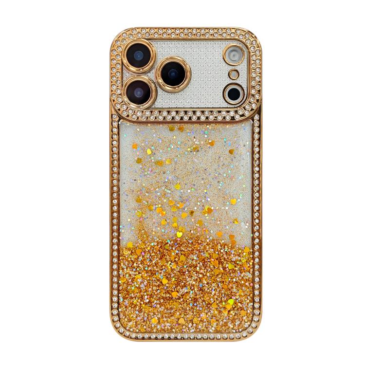 For iPhone 17 Pro Max Diamond Gradient Glitter Sequins Plated Phone Case