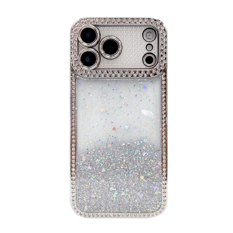For iPhone 17 Pro Max Diamond Gradient Glitter Sequins Plated Phone Case