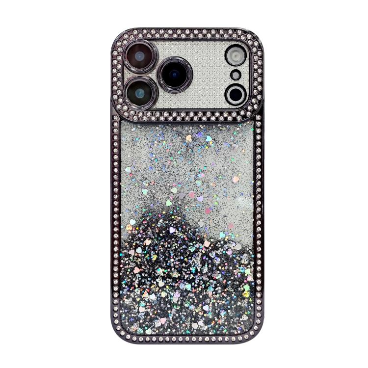 For iPhone 17 Pro Diamond Gradient Glitter Sequins Plated Phone Case