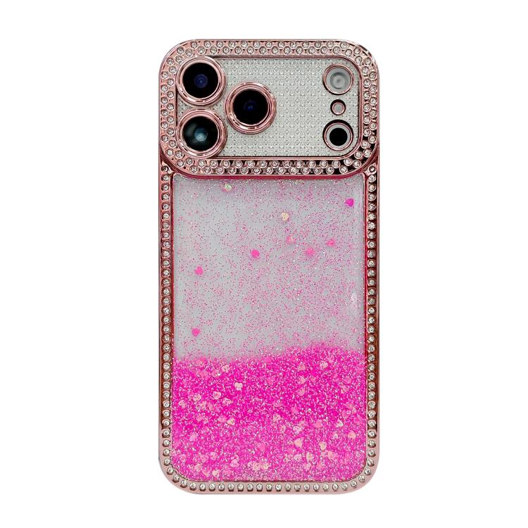 For iPhone 17 Pro Diamond Gradient Glitter Sequins Plated Phone Case