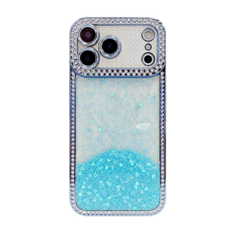 For iPhone 17 Pro Diamond Gradient Glitter Sequins Plated Phone Case