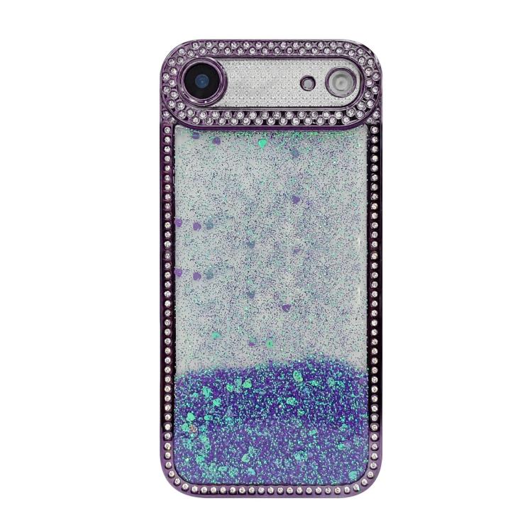 For iPhone Air Diamond Gradient Glitter Sequins Plated Phone Case