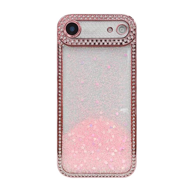 For iPhone Air Diamond Gradient Glitter Sequins Plated Phone Case