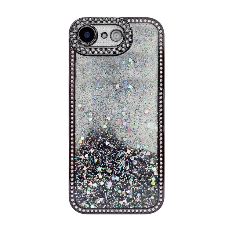 For iPhone 17e / 16e Diamond Gradient Glitter Sequins Plated Phone Case