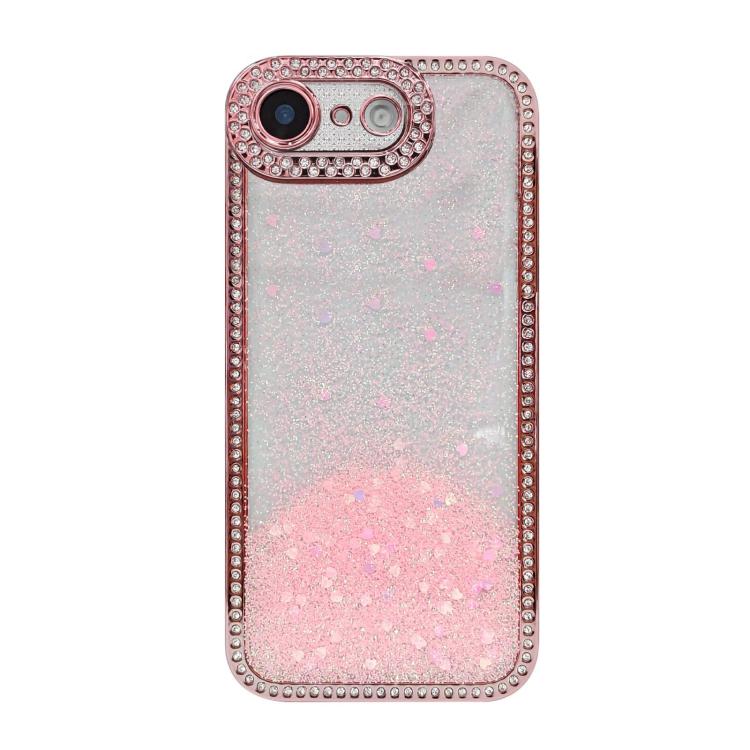 For iPhone 17e / 16e Diamond Gradient Glitter Sequins Plated Phone Case