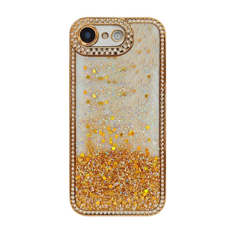For iPhone 17e / 16e Diamond Gradient Glitter Sequins Plated Phone Case