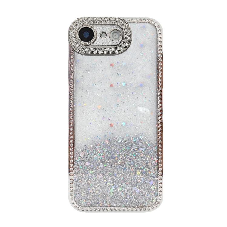 For iPhone 17e / 16e Diamond Gradient Glitter Sequins Plated Phone Case