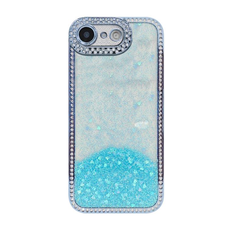 For iPhone 17e / 16e Diamond Gradient Glitter Sequins Plated Phone Case
