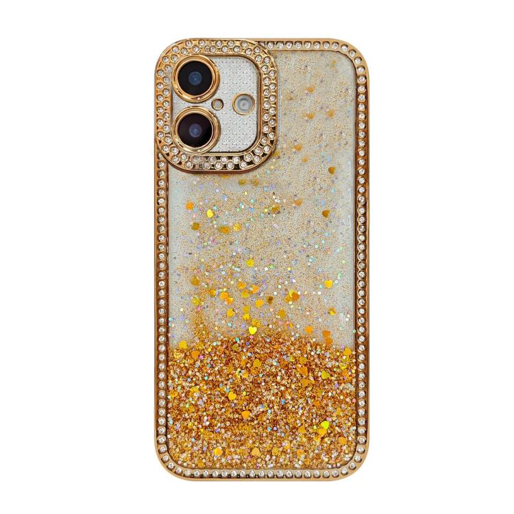 For iPhone 16 Plus Diamond Gradient Glitter Sequins Plated Phone Case