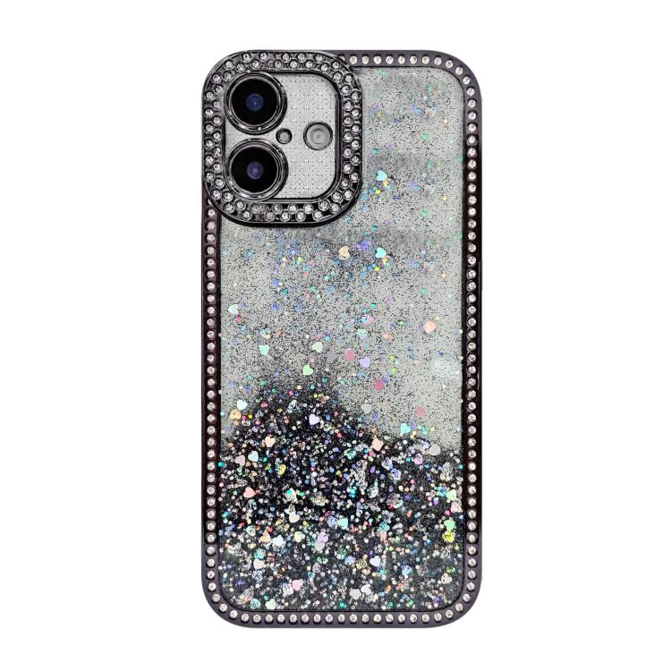 For iPhone 16 Diamond Gradient Glitter Sequins Plated Phone Case