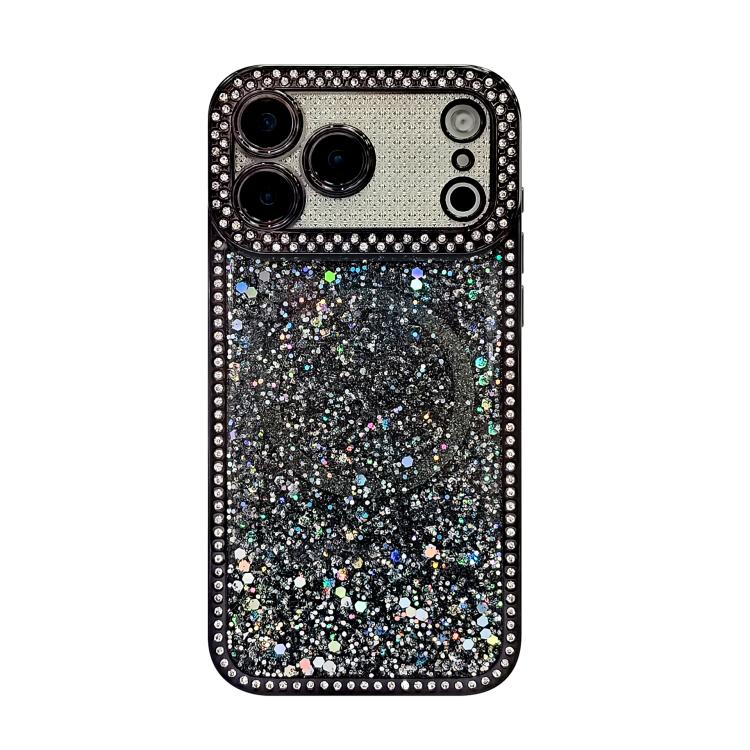 For iPhone 14 Pro Diamond Sequins Glitter MagSafe Electroplating Phone Case