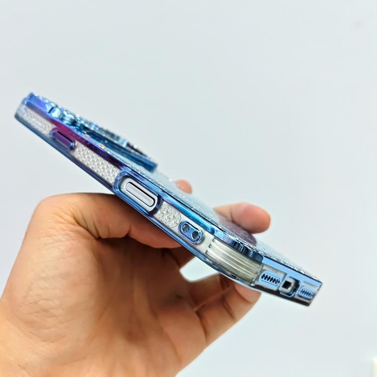 For iPhone 16 Pro Diamond Sequins Glitter MagSafe Electroplating Phone Case