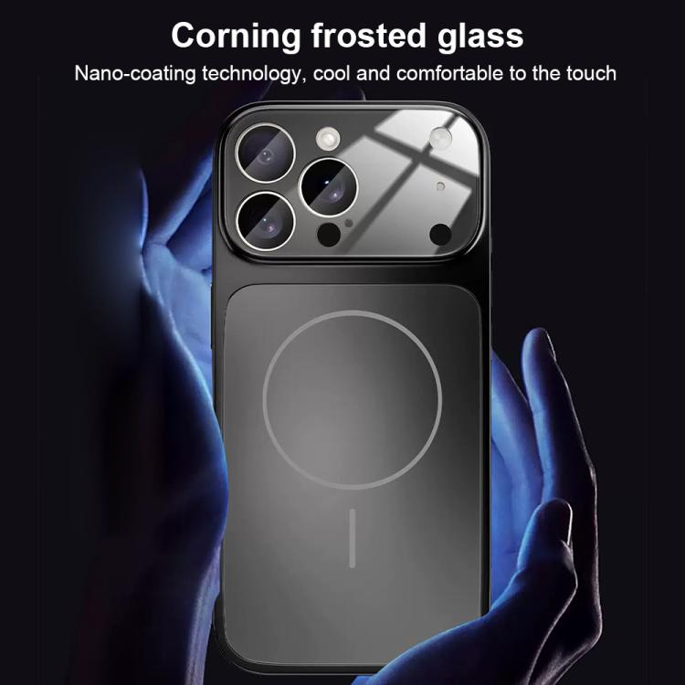 For iPhone 15 Pro Max Change to 17 Big Lens Window Frosted MagSafe Phone Case