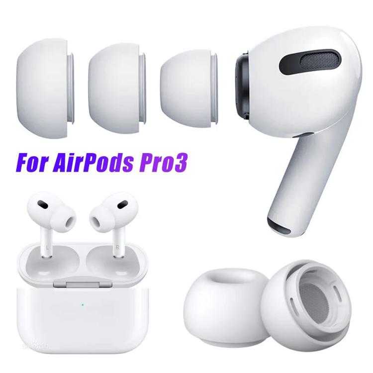 1 Pair Silicone Earplugs For AirPods Pro 3, Model:M - White