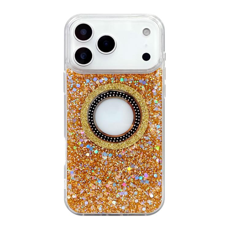 For iPhone 17 Hollow Sequins Glitter MagSafe Electroplating Phone Case