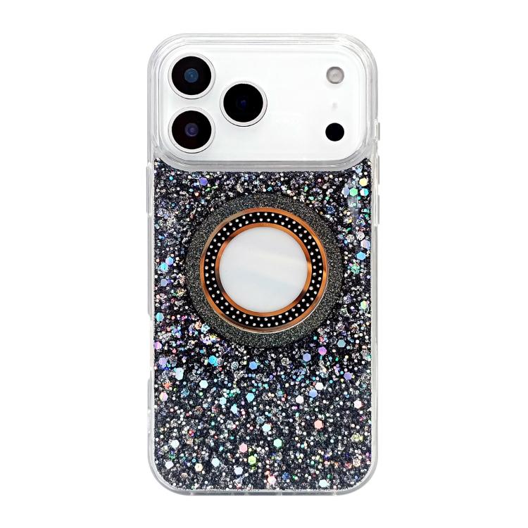 For iPhone Air Hollow Sequins Glitter MagSafe Electroplating Phone Case