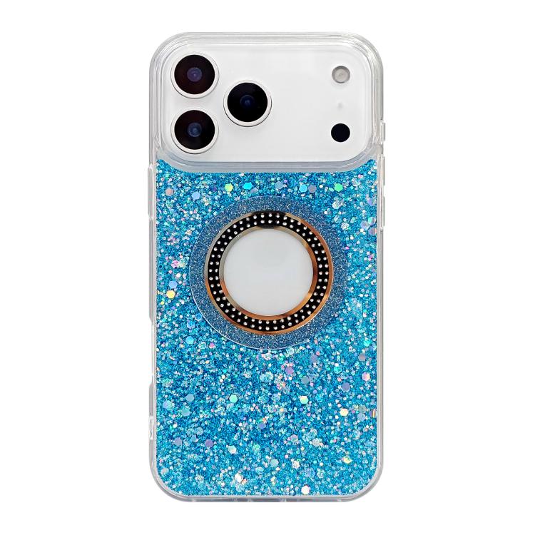 For iPhone 14 Hollow Sequins Glitter MagSafe Electroplating Phone Case