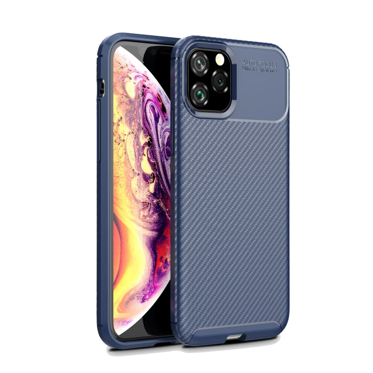 For iPhone 11 Pro Max Carbon Fiber Texture Shockproof TPU Case