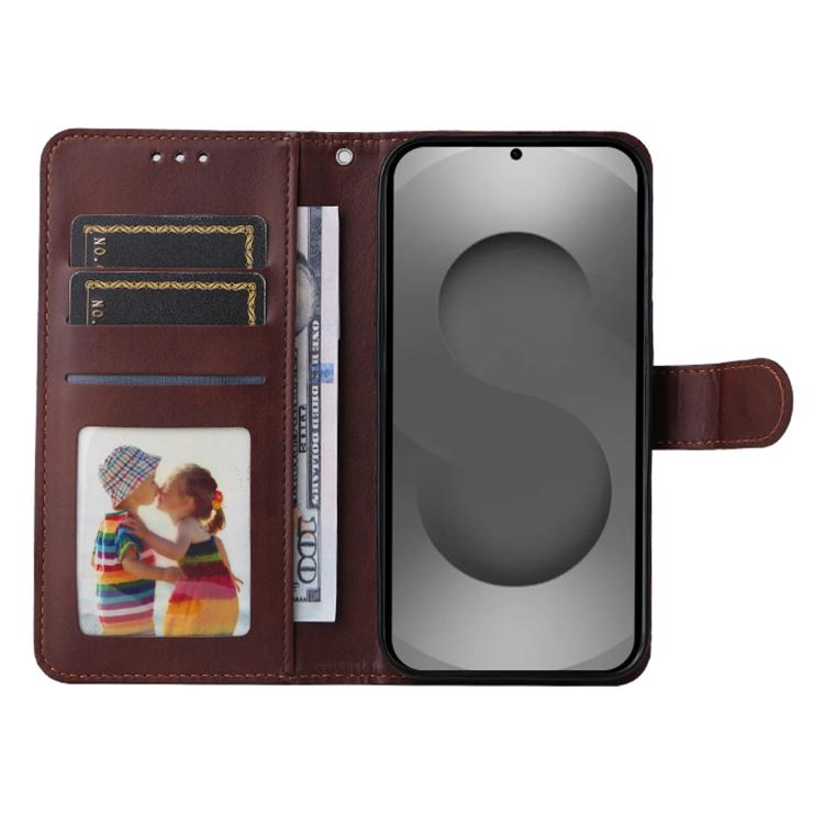 For Samsung Galaxy S26 Ultra 5G ENKAY Card Wallet Calf Texture Leather Phone Case with 0.18mm High Aluminum-silicon Glass Film