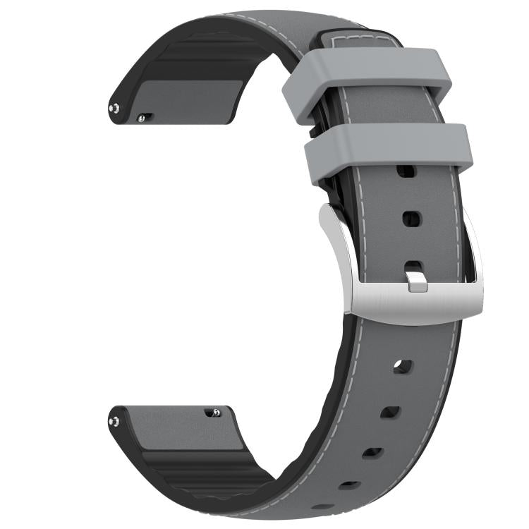 22mm Silicone Hybrid Leather Quick Release Watch Band