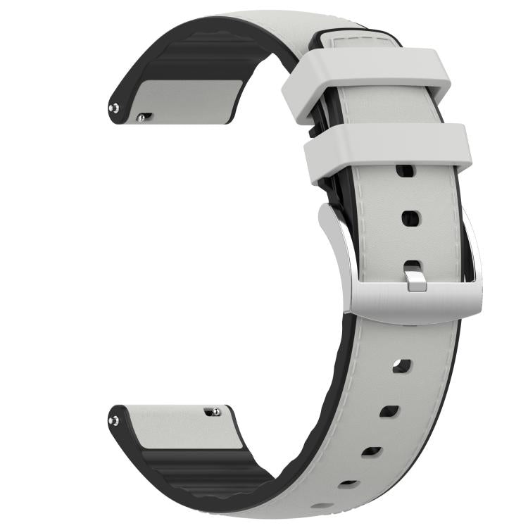 22mm Silicone Hybrid Leather Quick Release Watch Band