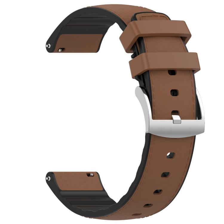 22mm Silicone Hybrid Leather Quick Release Watch Band