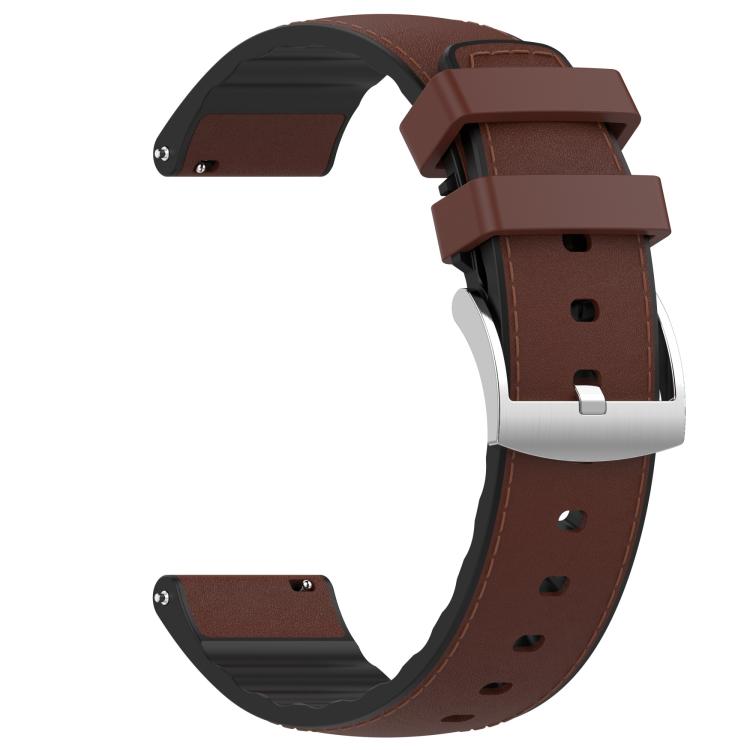 22mm Silicone Hybrid Leather Quick Release Watch Band