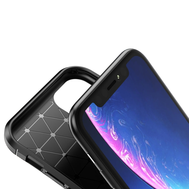 For iPhone 11 Carbon Fiber Texture Shockproof TPU Case