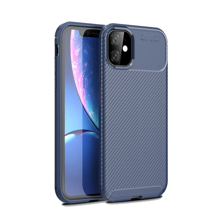 For iPhone 11 Carbon Fiber Texture Shockproof TPU Case