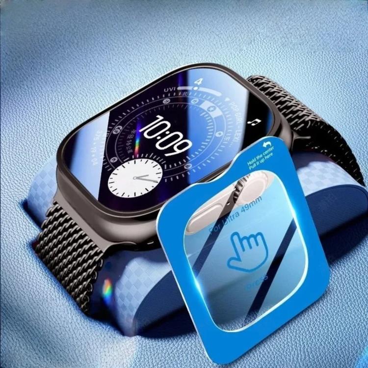 For Apple Watch Ultra 3 / 2 / 1 49mm Full-Screen Anti-Fingerprint HD Positioning Easy Installation Watch Tempered Glass Film