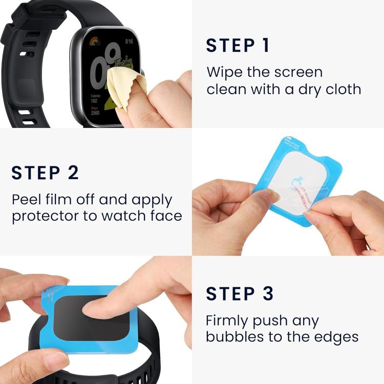 For Xiaomi Mi Band 8 Pro Full-Screen Anti-Fingerprint HD Positioning Easy Installation Watch Tempered Glass Film