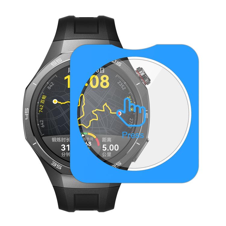 For Huawei Watch GT 5 Pro 46mm Full-Screen Anti-Fingerprint HD Positioning Easy Installation Watch Tempered Glass Film