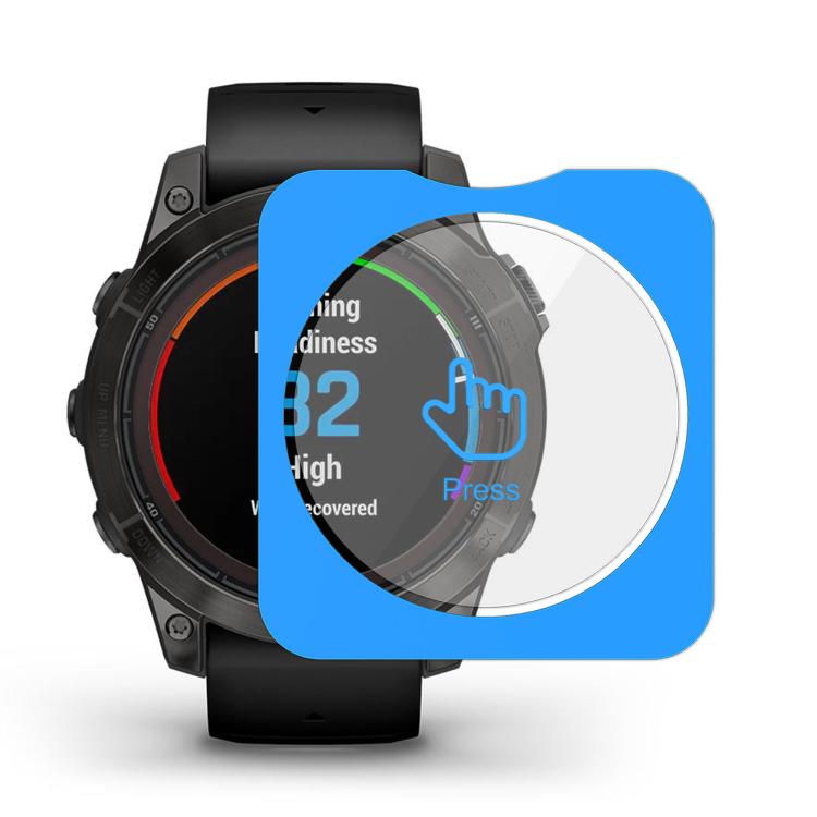 For Garmin Fenix 7 Pro Full-Screen Anti-Fingerprint HD Positioning Easy Installation Watch Tempered Glass Film