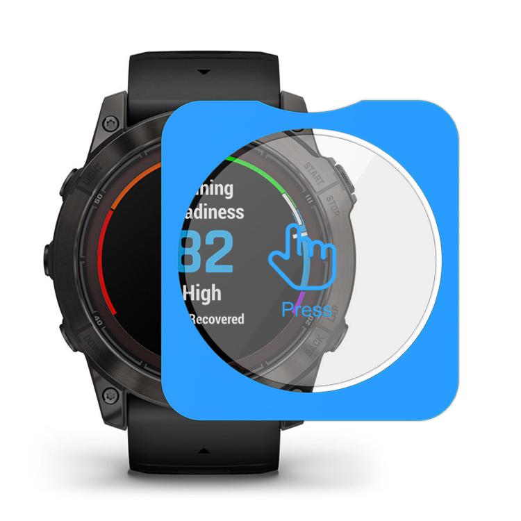 For Garmin Fenix 7X Pro Full-Screen Anti-Fingerprint HD Positioning Easy Installation Watch Tempered Glass Film