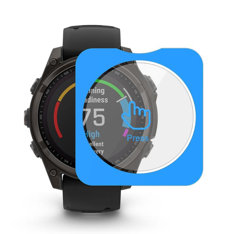 For Garmin Fenix 8 Solar 47mm Full-Screen Anti-Fingerprint HD Positioning Easy Installation Watch Tempered Glass Film