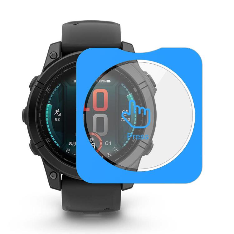 For Garmin Fenix E 47mm Full-Screen Anti-Fingerprint HD Positioning Easy Installation Watch Tempered Glass Film