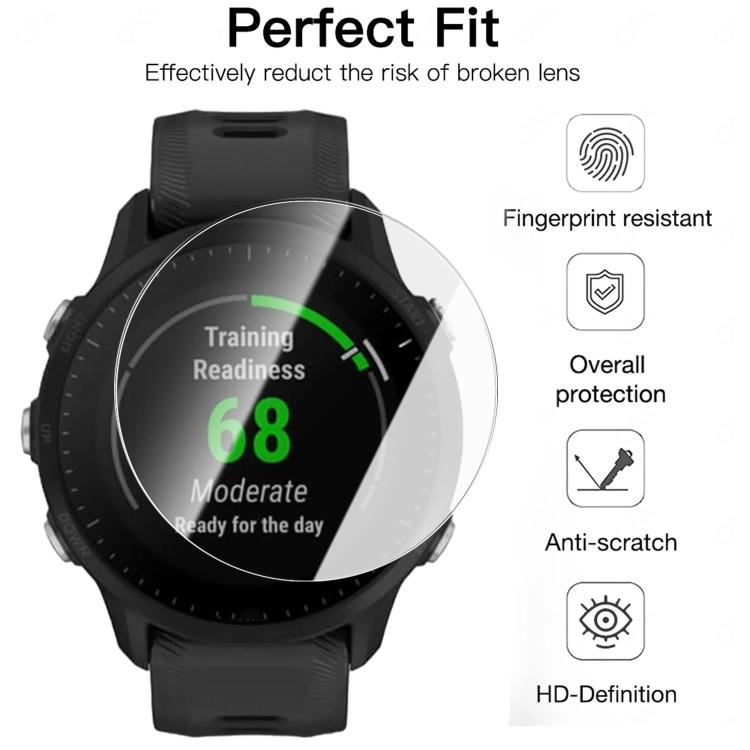 For Garmin Forerunner 165 Full-Screen Anti-Fingerprint HD Positioning Easy Installation Watch Tempered Glass Film