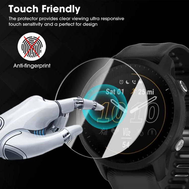 For Garmin Forerunner 165 Full-Screen Anti-Fingerprint HD Positioning Easy Installation Watch Tempered Glass Film