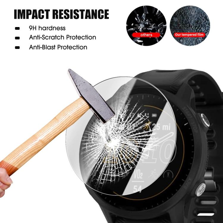 For Garmin Forerunner 165 Full-Screen Anti-Fingerprint HD Positioning Easy Installation Watch Tempered Glass Film