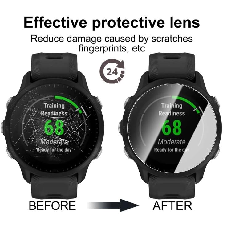 For Garmin Approach S70 47mm Full-Screen Anti-Fingerprint HD Positioning Easy Installation Watch Tempered Glass Film
