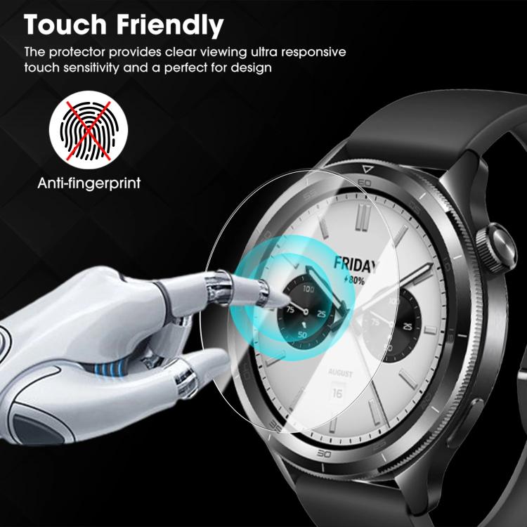 For Xiaomi Watch S5 46mm Full-Screen Anti-Fingerprint HD Positioning Easy Installation Watch Tempered Glass Film